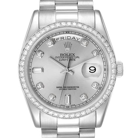 rolex day date platinum weight|platinum rolex with diamonds price.